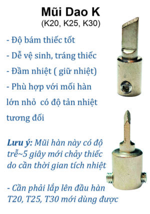 Mũi hàn Dao K