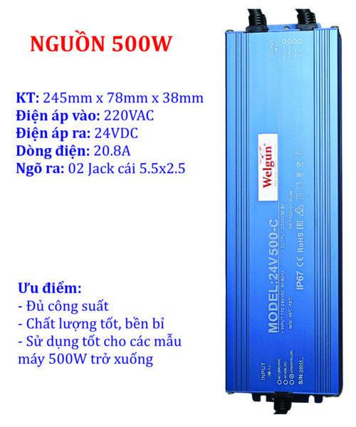 nguồn 24V/500W Welgun