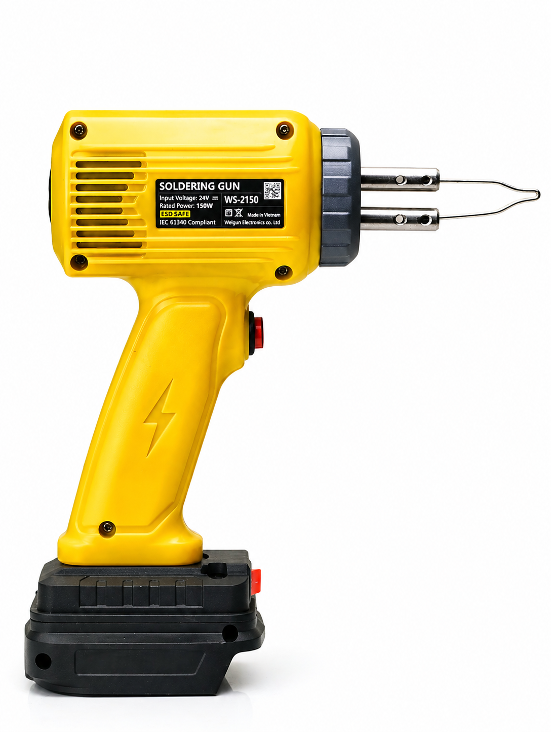 Combo mỏ hàn xung Welgun 150W, WS-2150-CBP-DW, dùng Pin, nặng 540g - Liền chân Dewalt - Ảnh 5