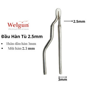 Đầu hàn hợp kim niken siêu bền có tính năng ổn định nhiệt, chống đỏ, chống oxi hóa đầu hàn - Welgun