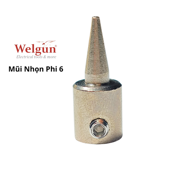 Đầu mũi hàn hợp kim siêu bền gia nhiệt nhanh dễ vệ sinh cho mỏ hàn xung thông minh Welgun - Mũi nhọn B25