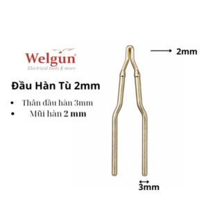 Đầu mũi hàn hợp kim siêu bền gia nhiệt nhanh dễ vệ sinh cho mỏ hàn xung thông minh Welgun - T20